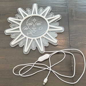 White Sun and Moon LED Neon Light USB Powered